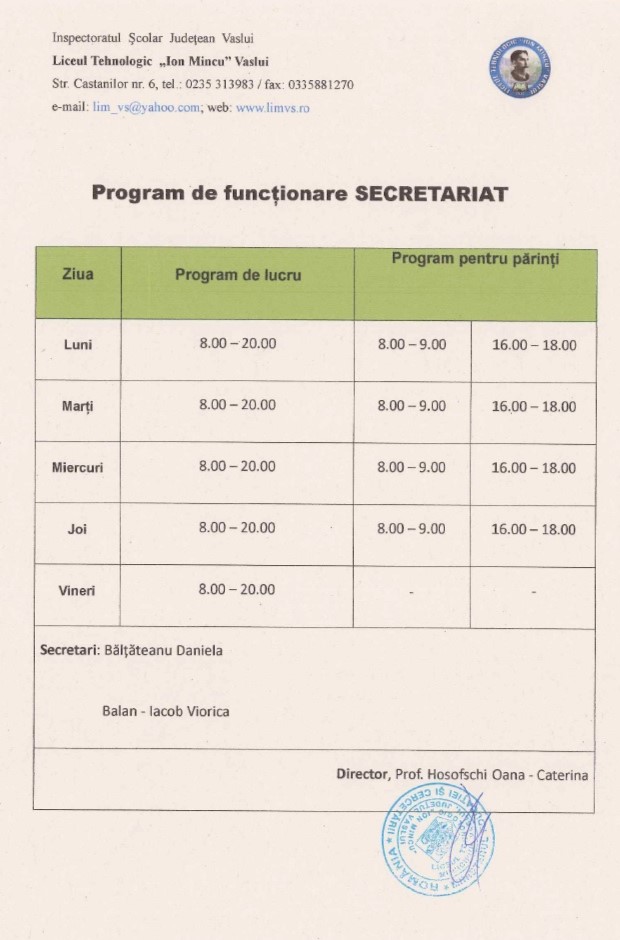 Program secretariat Image